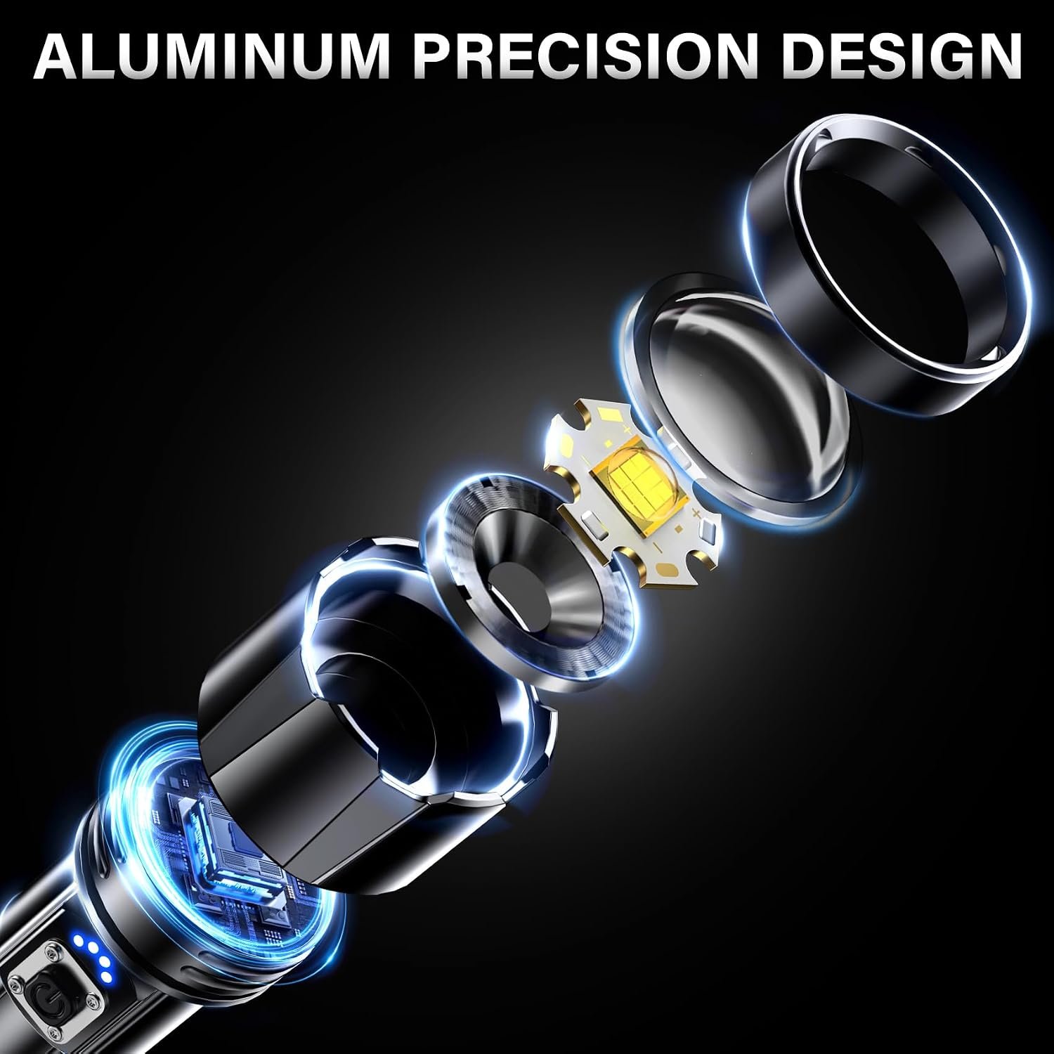AKNEAR Rechargeable LED Flashlight High Lumens Super Bright - Image 2