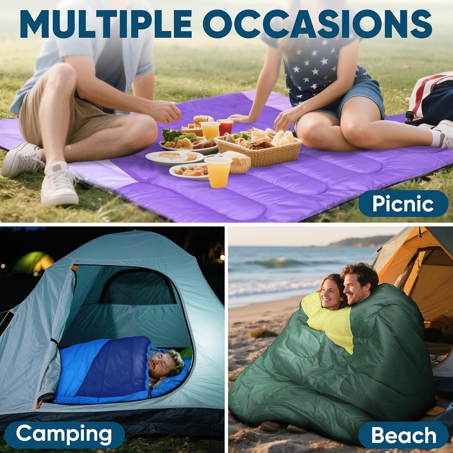 PTEROMY Sleeping Bags for Adults, Lightweight and Machine Washable, Water Resistant Backpacking Camping Sleeping Bag for Warm Cold Weather, Camping Essentials for Hiking Travel - Image 8
