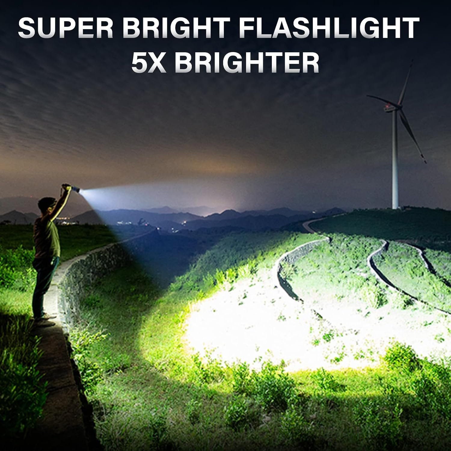 AKNEAR Rechargeable LED Flashlight High Lumens Super Bright - Image 3