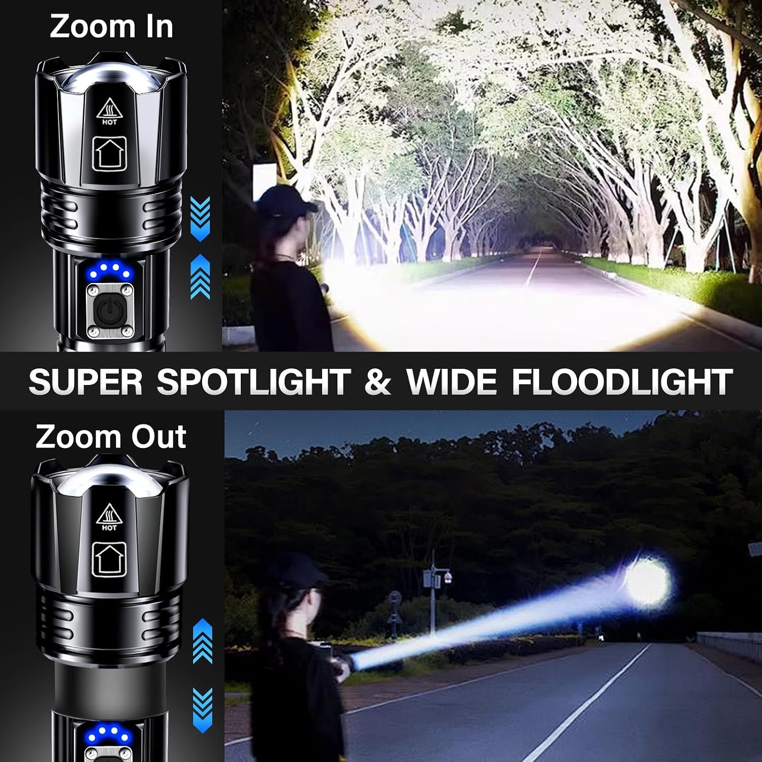 AKNEAR Rechargeable LED Flashlight High Lumens Super Bright - Image 4