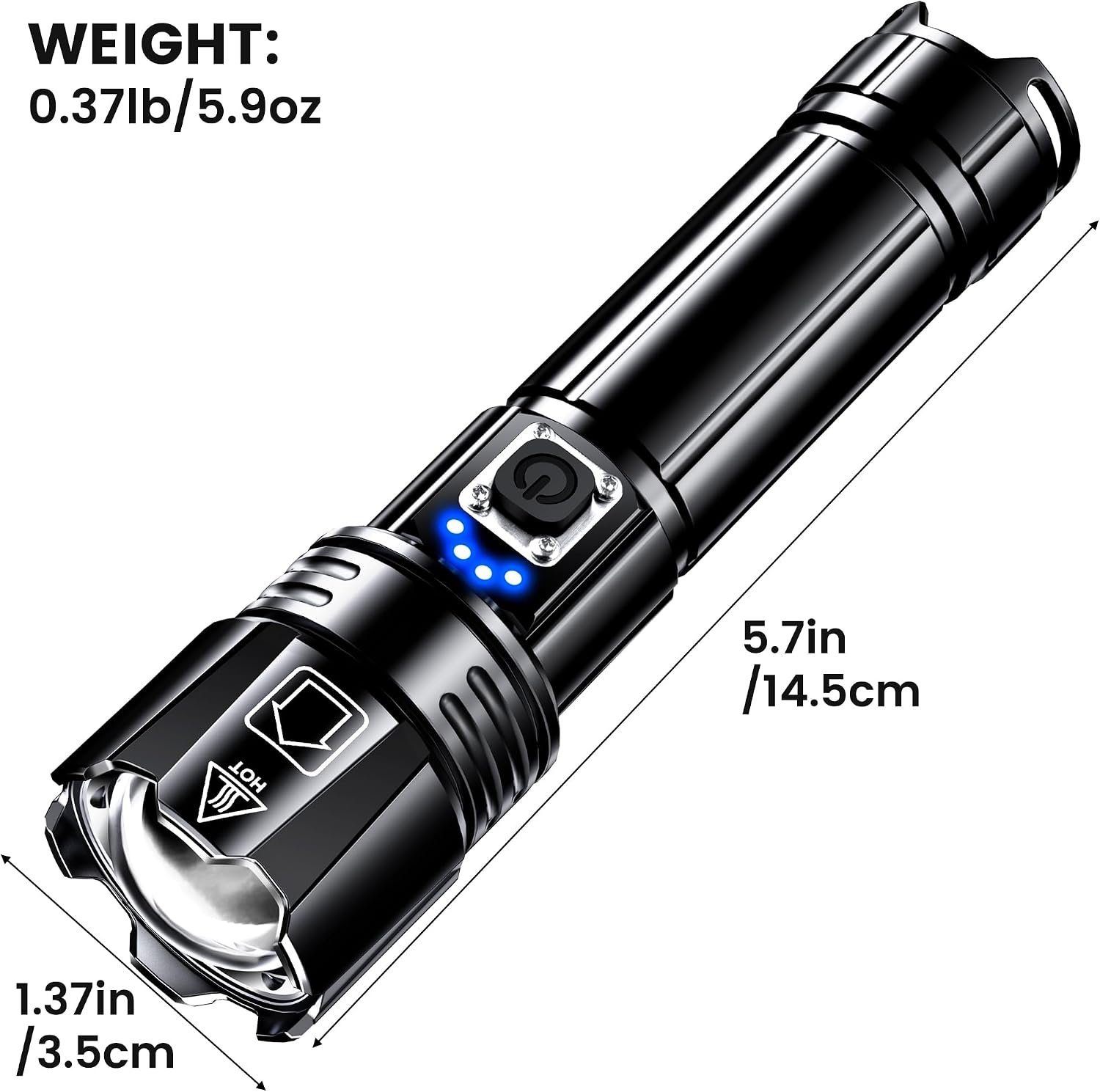 AKNEAR Rechargeable LED Flashlight High Lumens Super Bright - Image 8