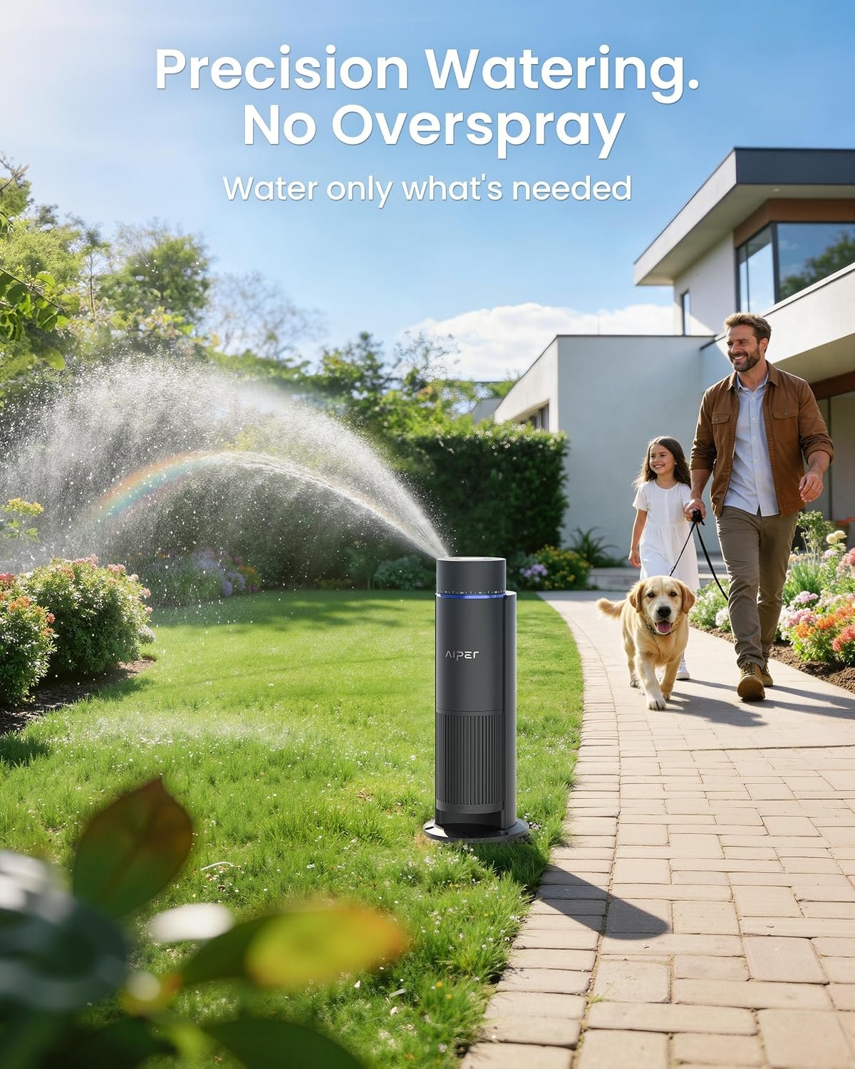 Aiper IrriSense 2 Smart Sprinklers for Yard, Multi-Zone Plant-Specific Watering, Smart Scheduling, Weather-Adaptive Irrigation with Rain Sensor, Irrigation System for Large Lawns up to 4800 sq.ft. - Image 5