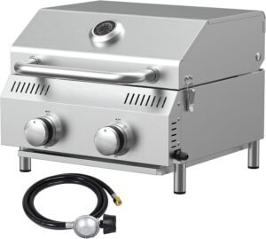 Bestfire Tabletop 2-Burner Gas Gril...