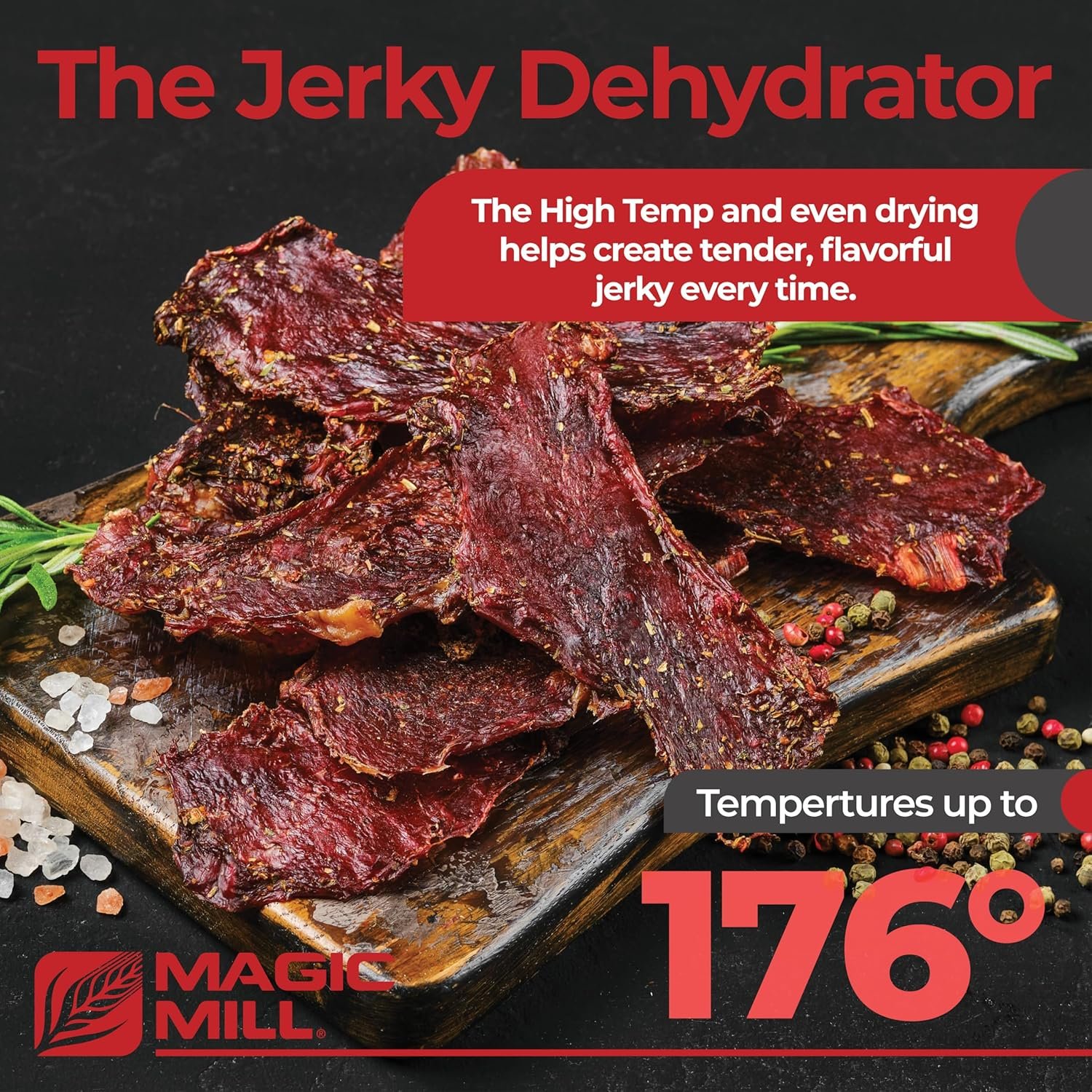 Magic Mill Pro Food Dehydrator Machine | 7 XL Stainless Steel Trays | Dryer for Jerky, Dog Treats, Herb, Meat, Beef, Fruit | Keep Warm Function, Digital Timer and Temperature Control, ETL Approved - Image 4