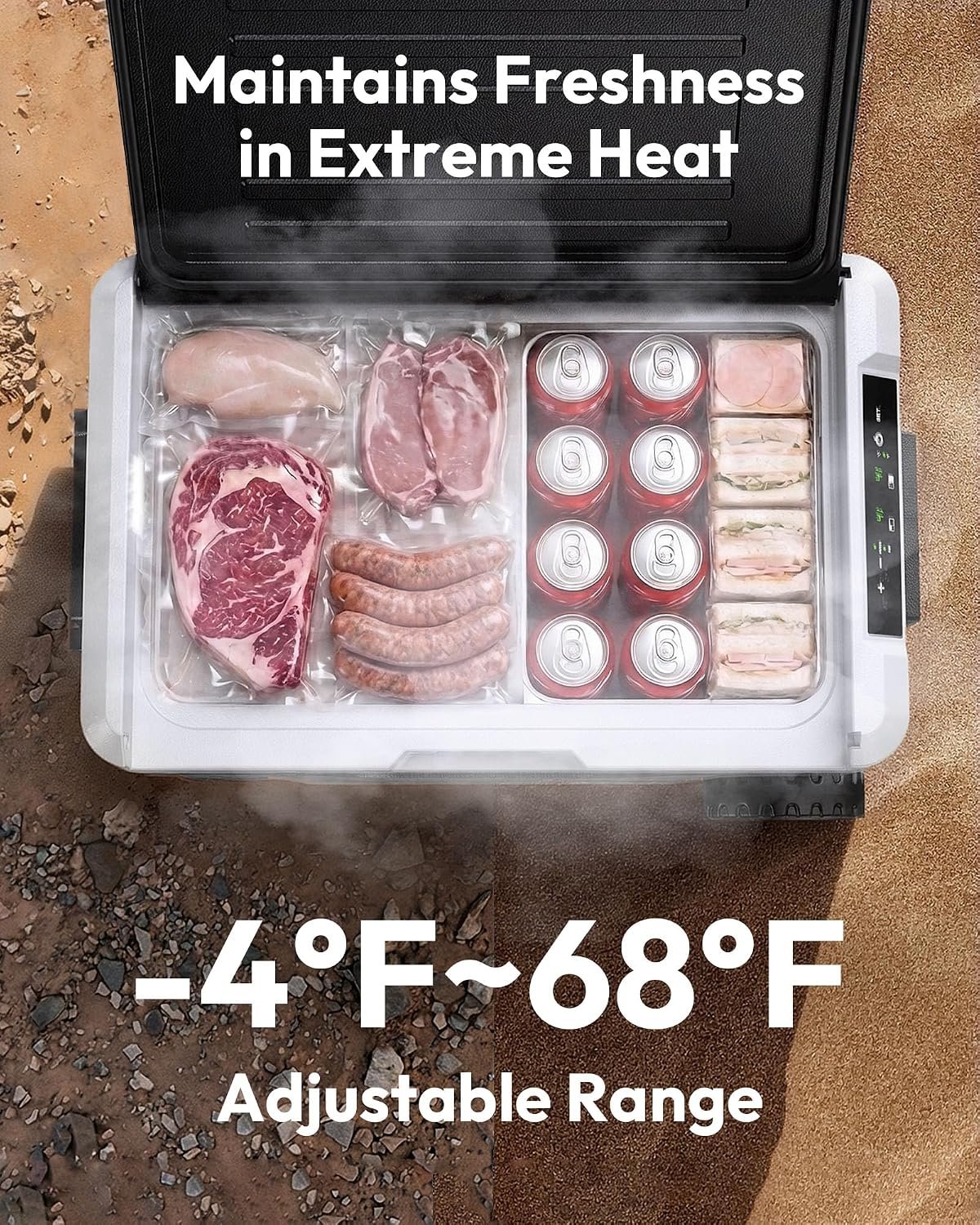 EUHOMY 37QT 12 Volt Refrigerator, -4℉~68℉ Portable Freezer, for Car - Image 3
