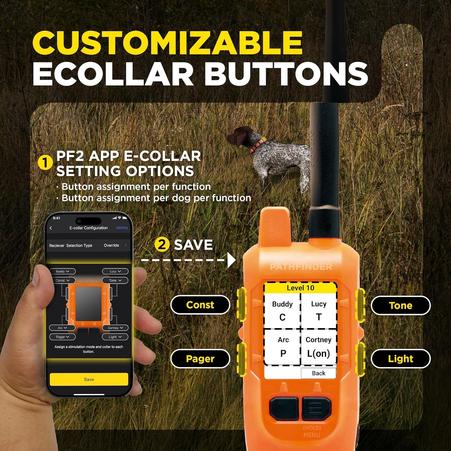 Dogtra PATHFINDER2 Compass Handheld Only - Live GPS Dog Tracking & Training E-Collar Remote (Requires Receiver), Built-in 2" LCD, No Subscription Required, 4 or 9-Mile Range, Expandable to 21 Dogs - Image 6