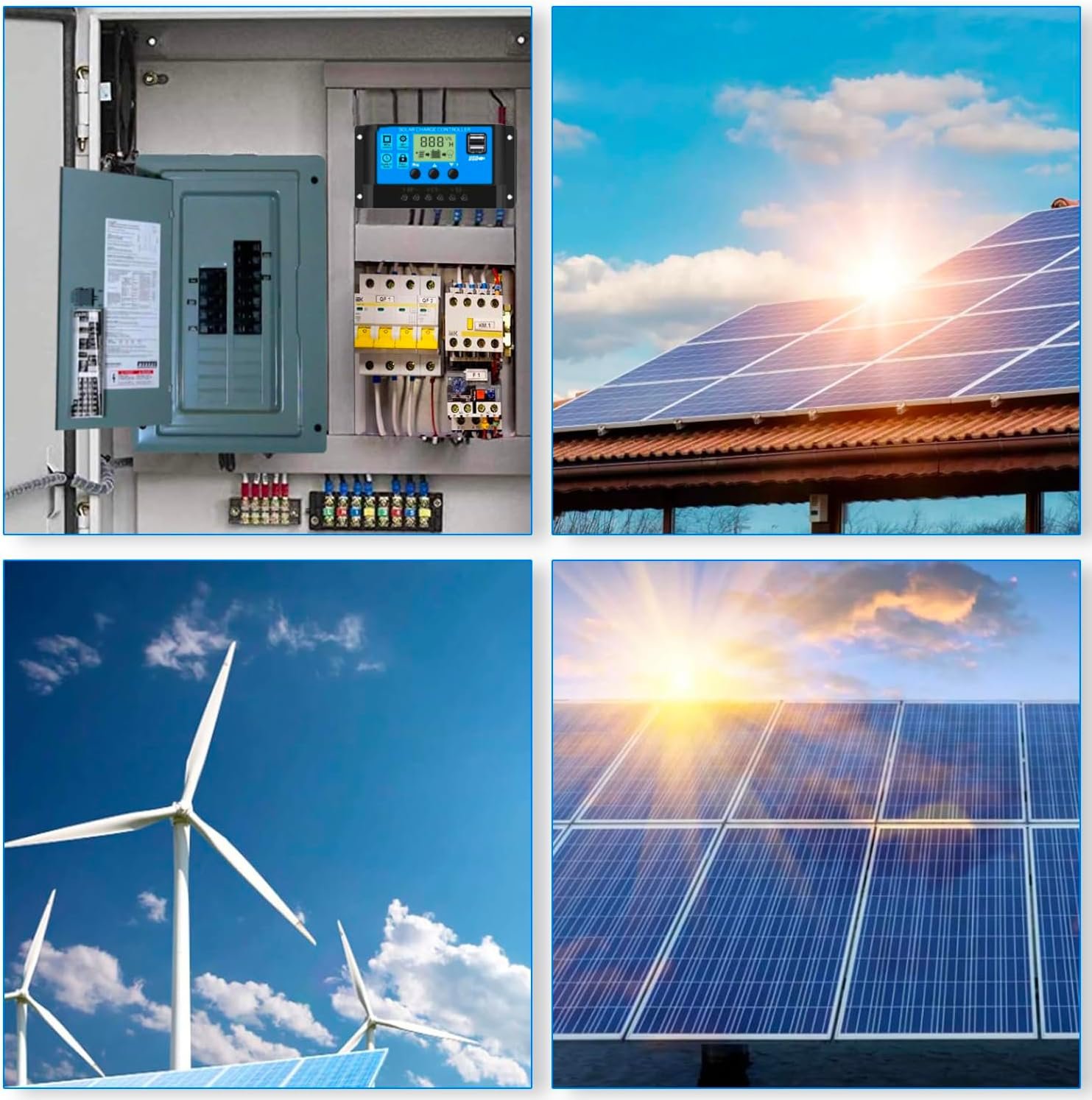 2PCS 30A PWM Solar Charge Controller, 12V 24V Dual USB Solar Panel Battery Intelligent Regulator with LCD Display, Auto Parameter Adjustable, Timer Setting, Multiple Load Control Modes - Image 7
