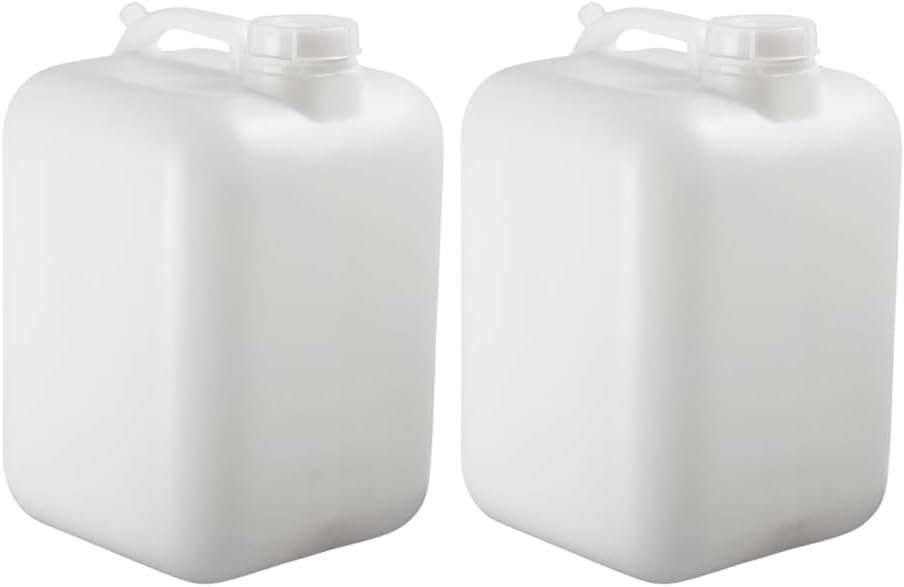 FastRack 5 Gallon Hedpak with Cap (Pack of 2) | BPA-free, Food-Grade, and Leak-Proof | White Water Container | Ideal for brewing, fermentation, or storage