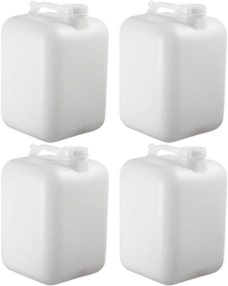 FastRack 5 Gallon Water Jug (Pack of 4) | BPA-free, Food-Grade, and Leak-Proof | White Water Container | Ideal for brewing, fermentation, or storage