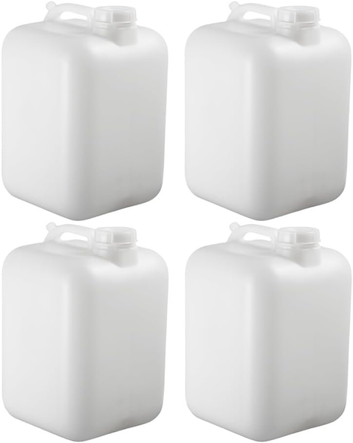 FastRack 5 Gallon Water Jug (Pack of 4) | BPA-free, Food-Grade, and Leak-Proof | White Water Container | Ideal for brewing, fermentation, or storage