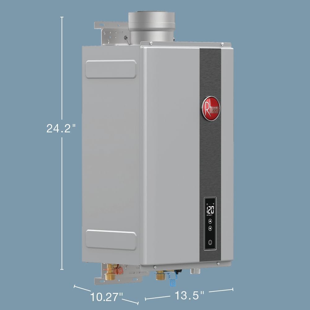 Rheem RTG Series 7.0 GPM Liquid Propane Tankless Water Heater Indoor | 160,000 BTUs High Efficiency On Demand, Continuous Hot Water | Non-Condensing - Image 11