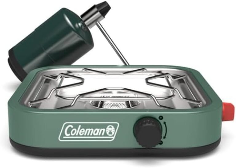 Coleman Cascade 18 1-Burner Camping Stove, Portable Cooktop, 8000 BTUs