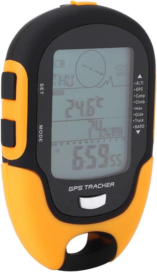 Multifunction Digital Altimeter, Waterproof Handheld GPS Navigator Tracker with Mini Torch, Electronic Barometer Thermometer Compass for Camp Climb Hike - Image 7