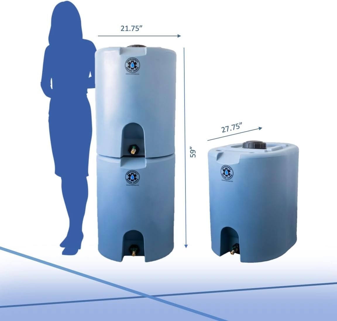 55 Gallon Stackable Emergency Water Storage Tank – Food Grade BPA-Free Water Container for Long-Term Home Preparedness - Image 5