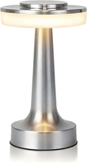 JHPGEOE Cordless Metal Desk Lamp, T...