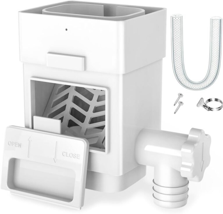 Anivia Rain Barrel Diverter Kit, Fits 2x3 or 3x4 in, Valve & Filter, White