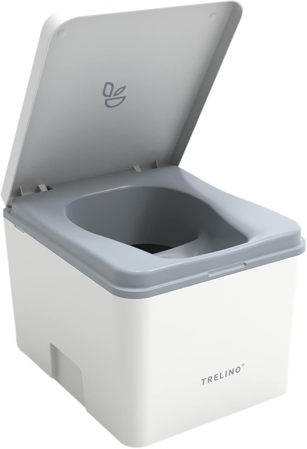 TRELINO Composting Toilet Evo S White, Portable Toilet for Camping & Outdoor, Odorless, 1.2 gal & 1.6 gal Capacity, 13 x 15.4 x 11.7 inches