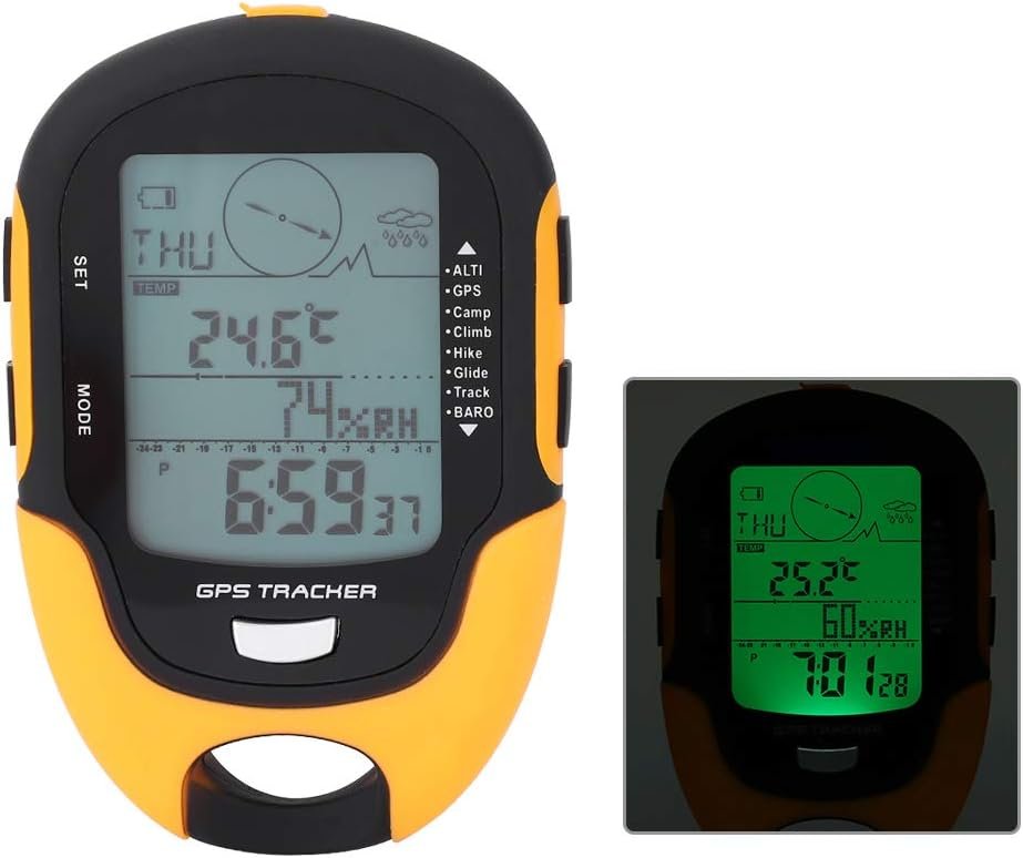 Multifunction Digital Altimeter, Waterproof Handheld GPS Navigator Tracker with Mini Torch, Electronic Barometer Thermometer Compass for Camp Climb Hike - Image 8