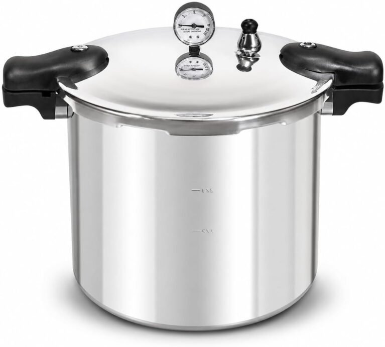 Barton Pressure Canner Release Valve Aluminum Canning Pot Cooker Pot Stove Top with Pressure Gauge Instant Fast Cooking Pot Stewing Locking System (22 Quarts) Meat, Poultry & Vegetables