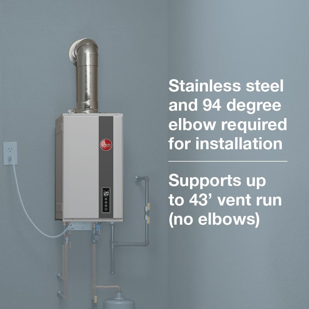 Rheem RTG Series 7.0 GPM Liquid Propane Tankless Water Heater Indoor | 160,000 BTUs High Efficiency On Demand, Continuous Hot Water | Non-Condensing - Image 8