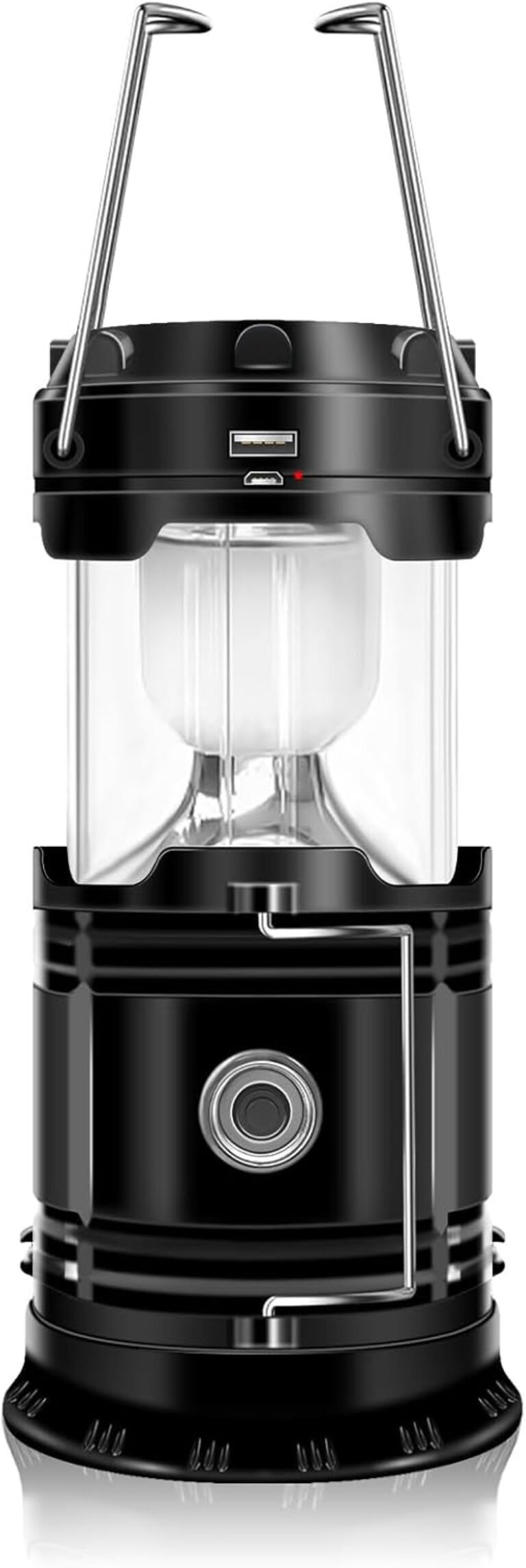 DIBMS Solar Camping Lantern, Collapsible LED Flashlight Emergency Lights