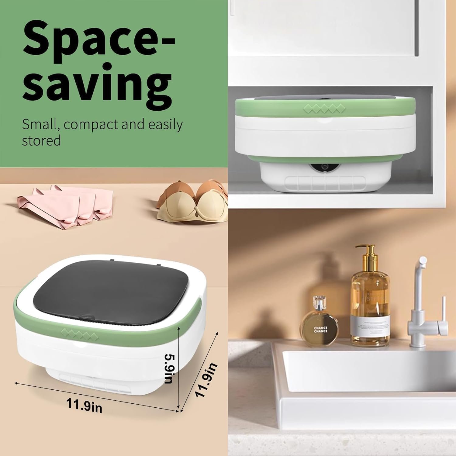 Portable Washing Machine, 20L Upgraded Washer with Spin Basket Laundry Machine and 3 Smaet Cleaning Modes, Ideal Design for Hotel, Home, Apartment and Campain - Image 3