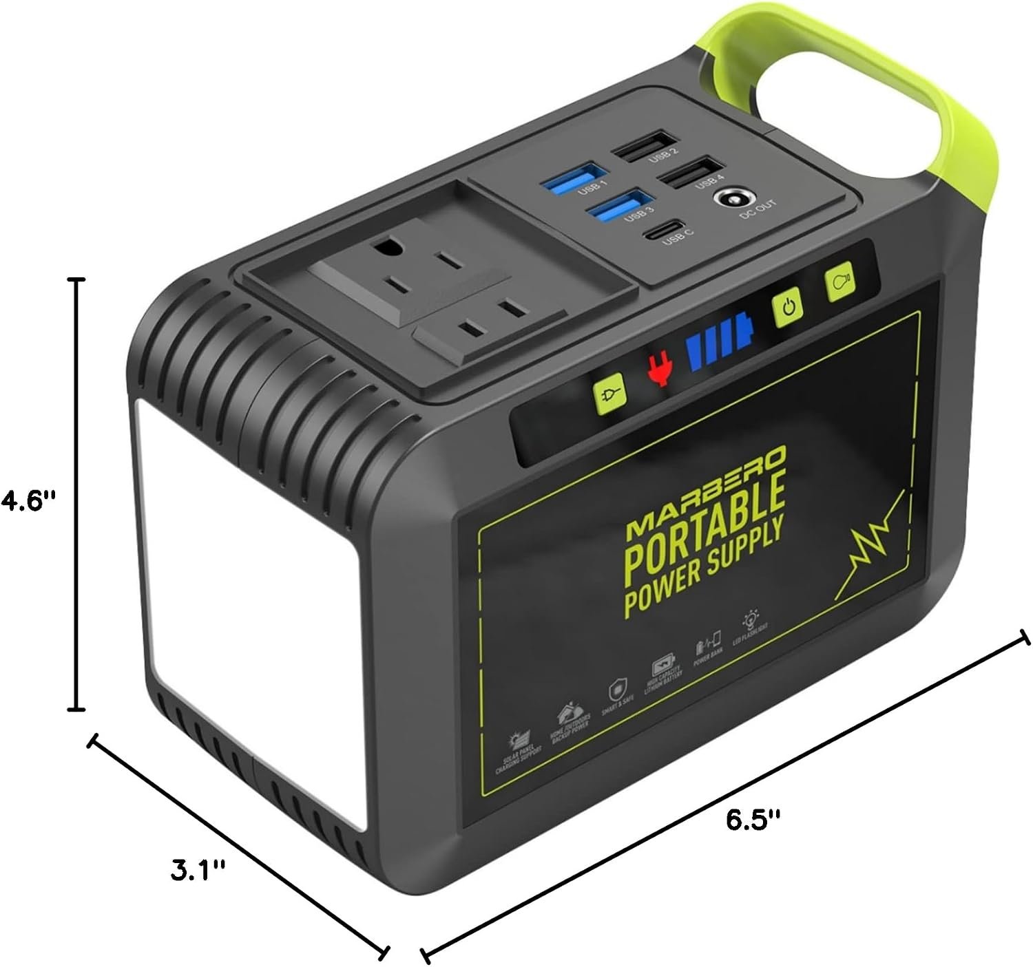 MARBERO Portable Power Station 88Wh, 120W Surge, Solar Generator 24,000mAh - Image 9