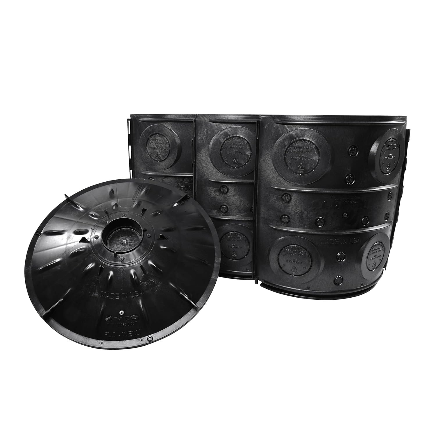 NDS FWAS24 50 Gal. Flo Stormwater Dry Well System Kit with 3 Side Panels & 1 Cover, Ideal for Rainwater Collection, Black - Image 7