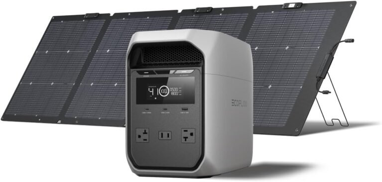 EF ECOFLOW Solar Generator Delta 3 Classic with 220W Solar Panel, 1024Wh