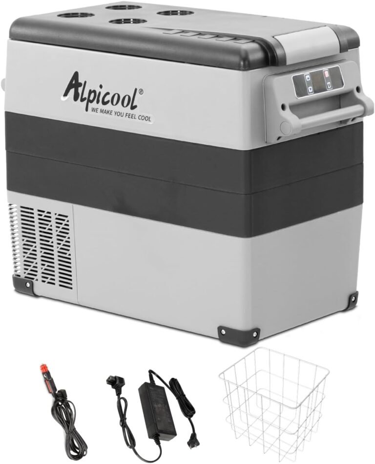 Alpicool CF55 Portable Freezer,12 Volt Refrigerator, 52 Quart (49.4 Liter) Fast Cooling 12V Car Fridge Freezer -4℉~68℉, Car Cooler, 12/24V DC and 100-240V AC for Outdoor, Camping, RV, Truck