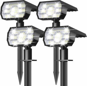 NYMPHY Solar Lights Outdoor Waterpr...
