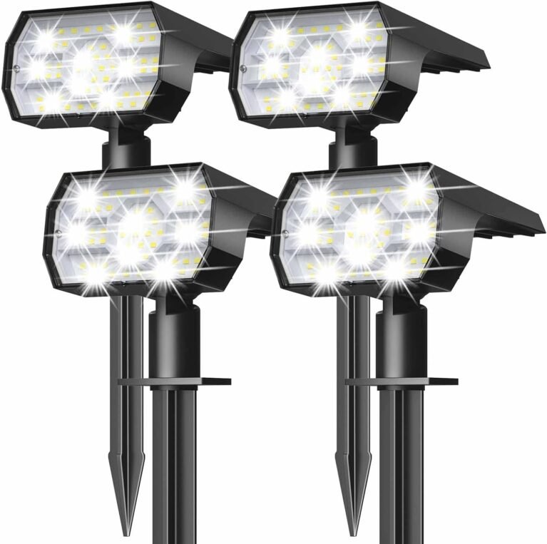 NYMPHY Solar Lights Outdoor Waterproof - 4 Pack (Cool White)