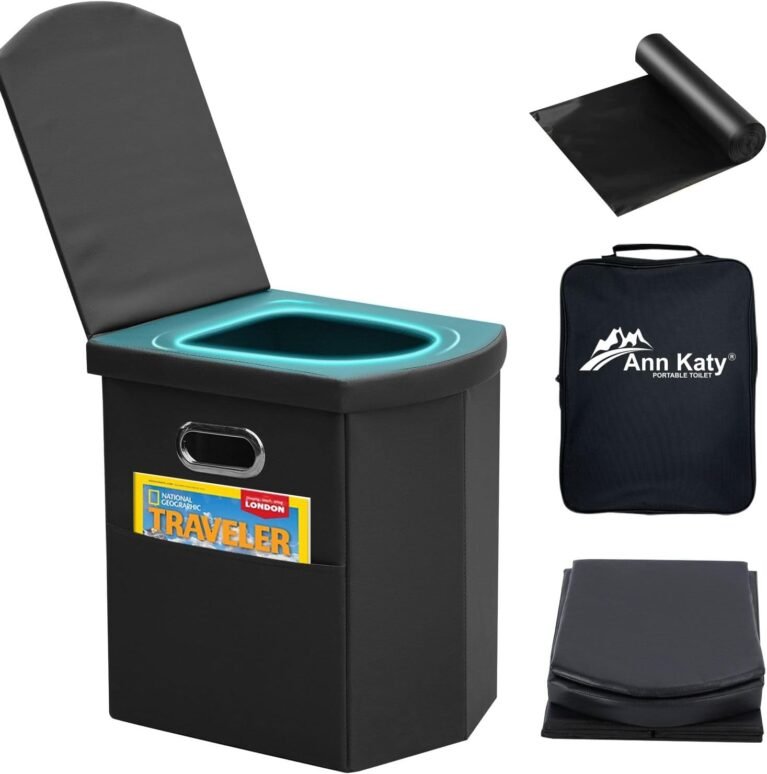 Ann Katy Upgrade XL Portable Toilet for Adults, Extra Large Camping Toilets