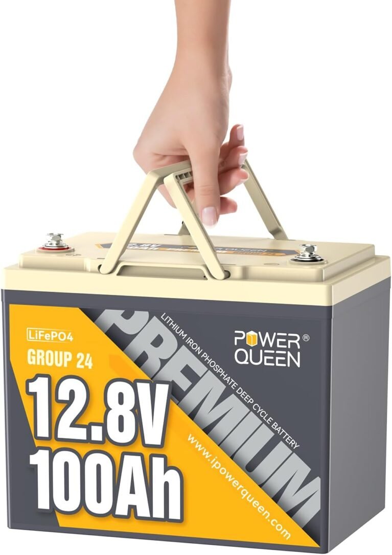 power queen 12V 100Ah LiFePO4 Battery, Group 24 RV Lithium Battery