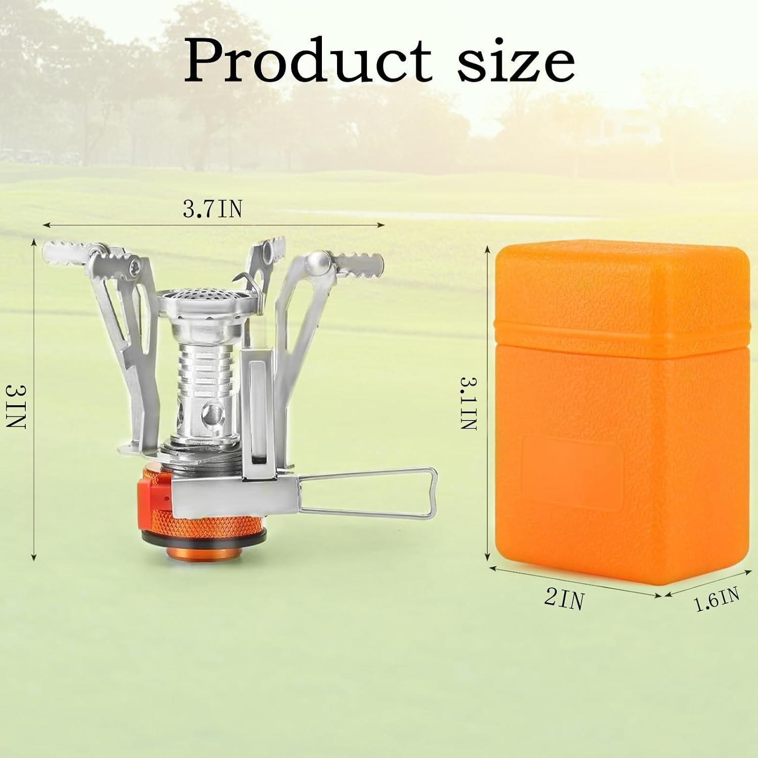 Portable Camping Stove Backpacking Stove, Specialized Hiking Stove Camping Stove with Piezo Ignition Stable Support Wind-Resistance, Camp Stove for Outdoor cooking Camping Hiking Adventure Cooking - Image 2