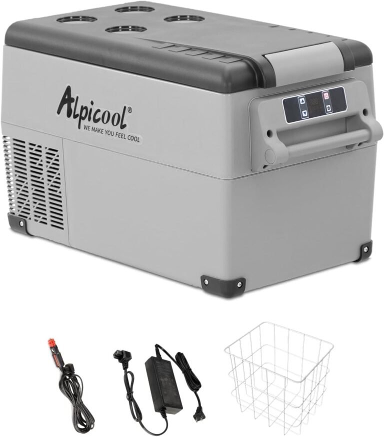 Alpicool CF35 Portable Car Refrigerator,12 Volt Car Fridge Freezer, 32 Quart (30.6 Liter) Fast Cooling 12V Car Fridge -4℉~68℉, Car Cooler, 12/24V DC and 100-240V AC for Outdoor, Camping, RV, Truck