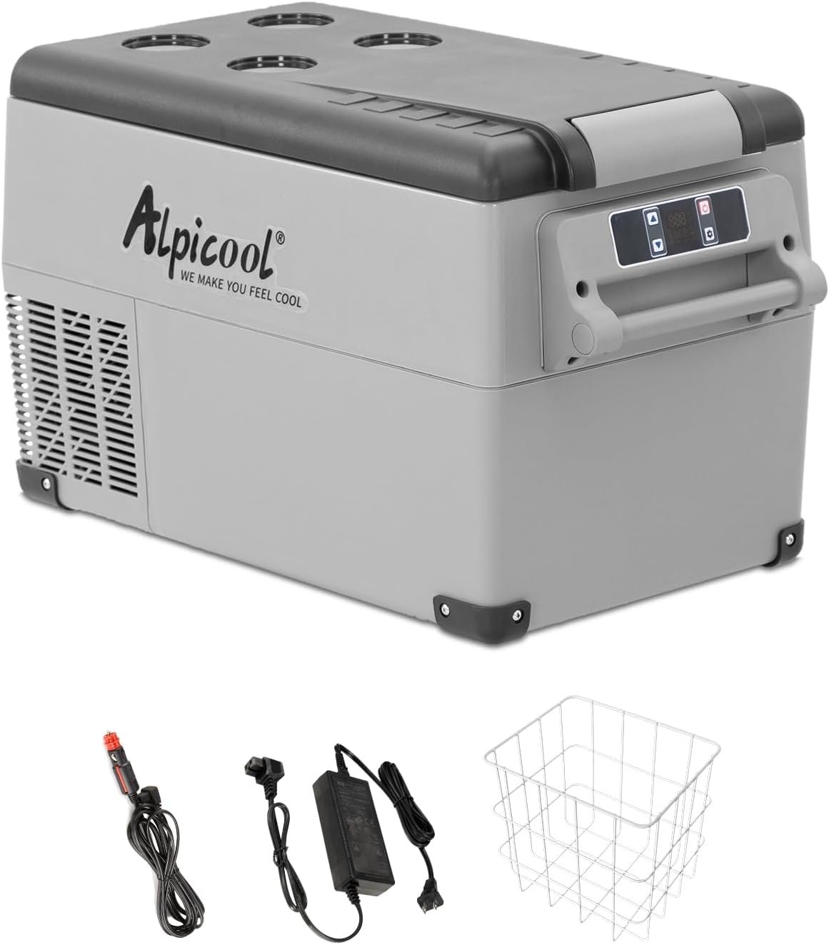 Alpicool CF35 Portable Car Refrigerator,12 Volt Car Fridge Freezer, 32 Quart (30.6 Liter) Fast Cooling 12V Car Fridge -4℉~68℉, Car Cooler, 12/24V DC and 100-240V AC for Outdoor, Camping, RV, Truck