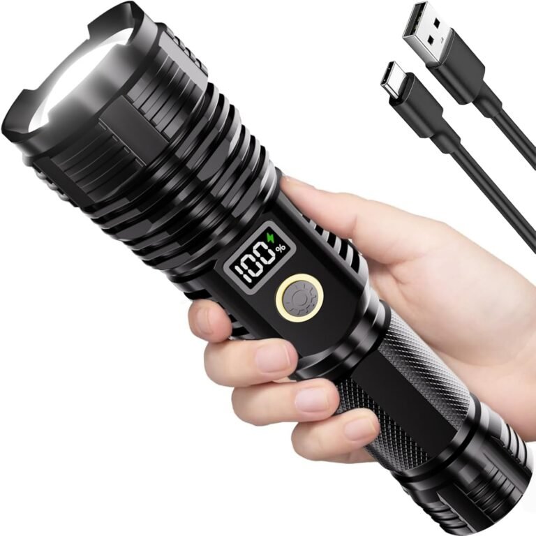 Rechargeable Flashlights High Lumens, 100000LM LED Super Bright Flash Light