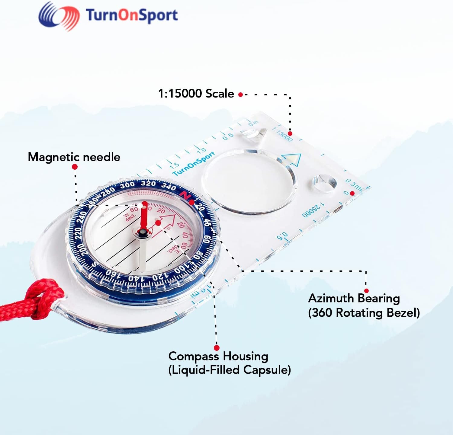 Orienteering Compass - Hiking Backpacking Compass | Advanced Scout Compass Camping and Navigation | Boy Scout Compass Kids - Children Compasses for Map Reading - Baseplate Compass Survival - Image 4