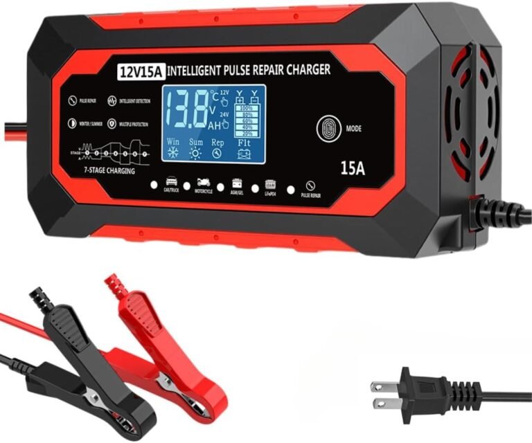 15‑Amp 12V Automatic Smart Battery Charger Maintainer & Trickle Charger