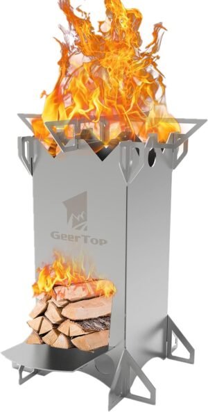 GEERTOP Wood Burning Camping Rocket...
