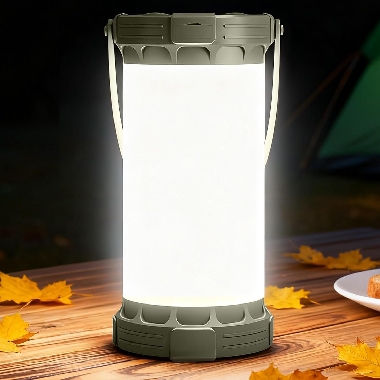 Glocusent LED Rechargeable Camping Lantern, Camping Light with 5000mAh