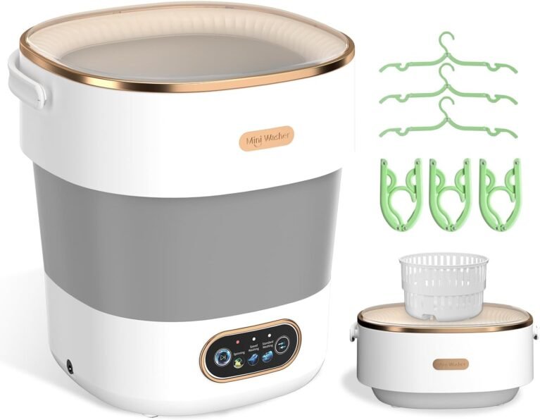 JUJOJB Portable Washing Machine, Folding 20L Mini Washer and Spin-Dryer