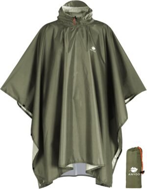 ANYOO Hooded Rain Poncho for Adult ...