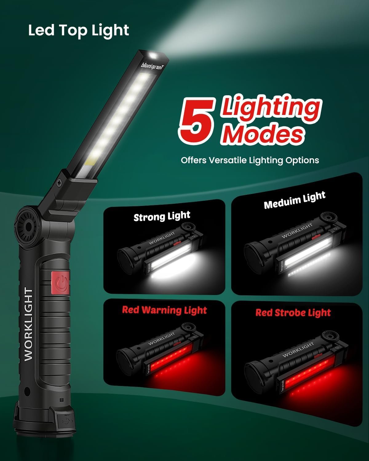 Coquimbo 2 Pack Rechargeable Work Light, Christmas Dad Gifts for Men Him - Image 7
