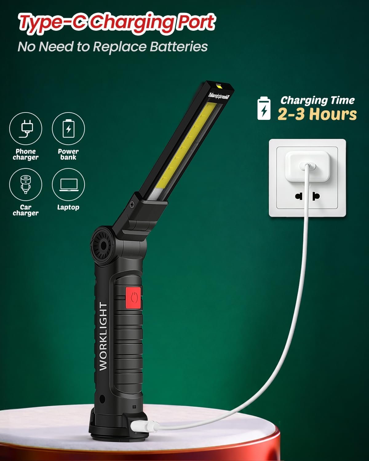 Coquimbo 2 Pack Rechargeable Work Light, Christmas Dad Gifts for Men Him - Image 6