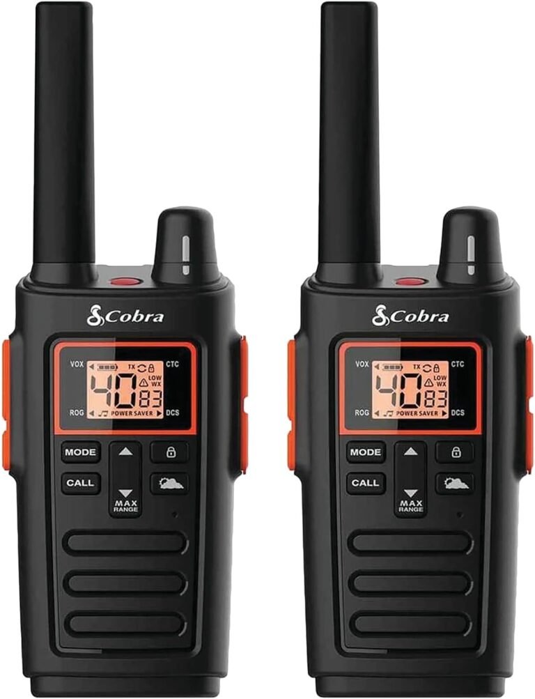 Cobra RX380 Walkie Talkies (2-Pack), 40 Pre-Programmed Channels