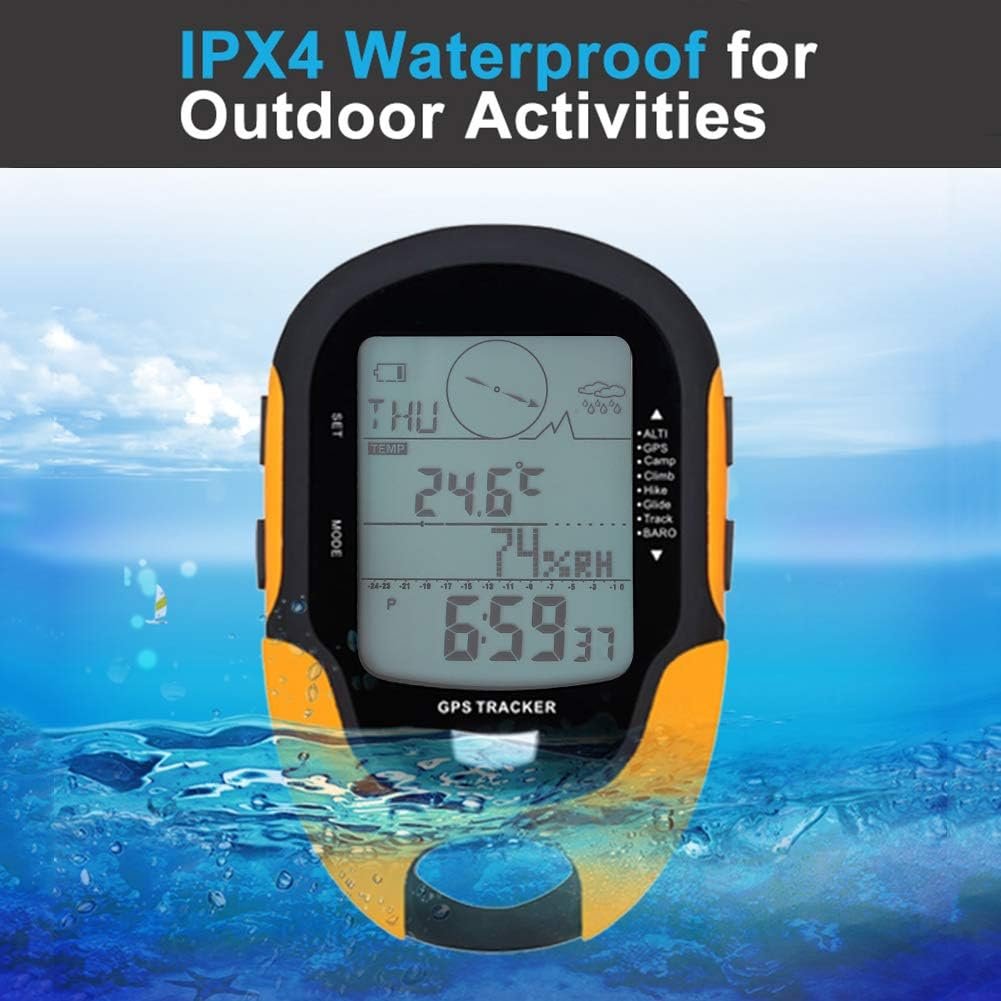 Multifunction Digital Altimeter, Waterproof Handheld GPS Navigator Tracker with Mini Torch, Electronic Barometer Thermometer Compass for Camp Climb Hike - Image 4
