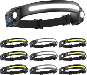 ZioeYiue Headlamp Rechargeable 10P,...