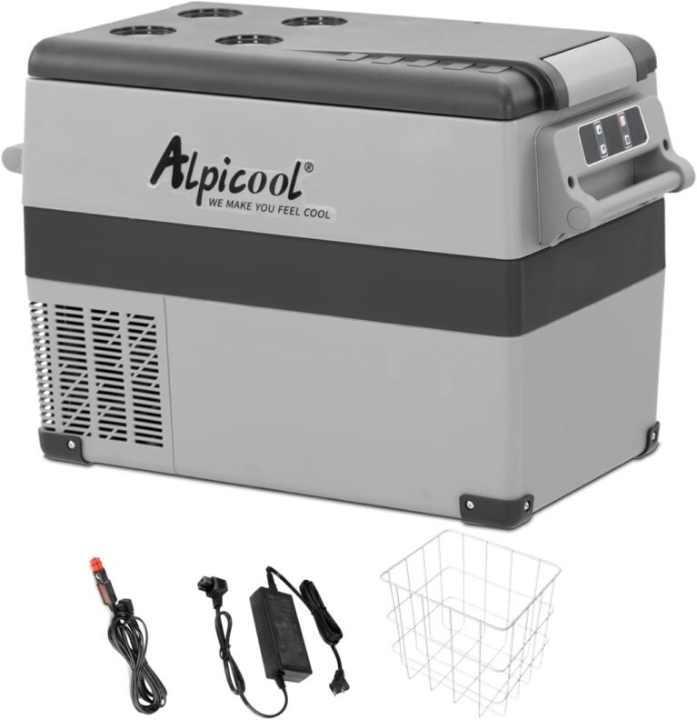 Alpicool CF45 Portable Fridge Freezer,12 Volt Car Refrigerator, 42 Quart (40 Liter) Fast Cooling 12V Car Fridge -4℉~68℉, Car Cooler, 12/24V DC and 100-240V AC for Outdoor, Camping, RV, Truck